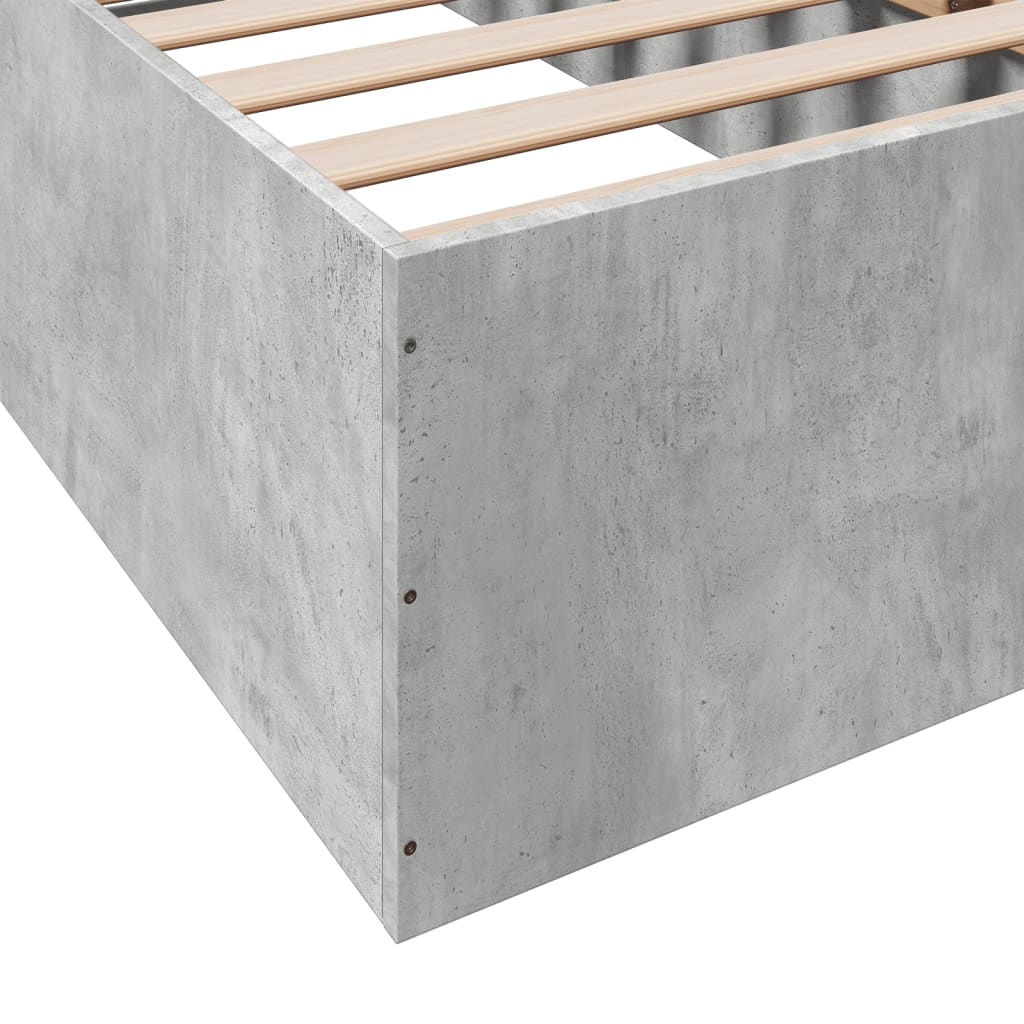 Sengeramme betonggrå 100x200 cm konstruert tre