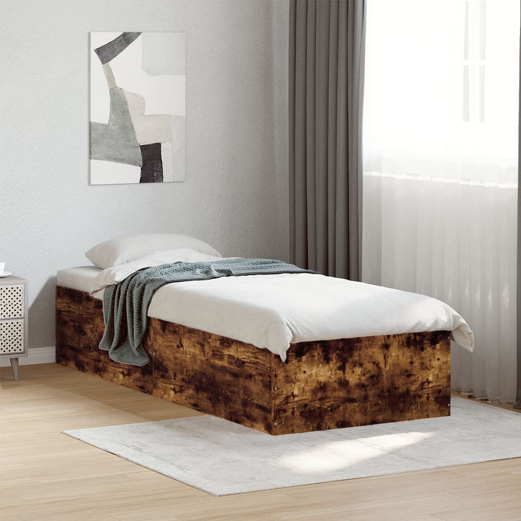 Sengeramme røkt eik 100x200 cm konstruert tre