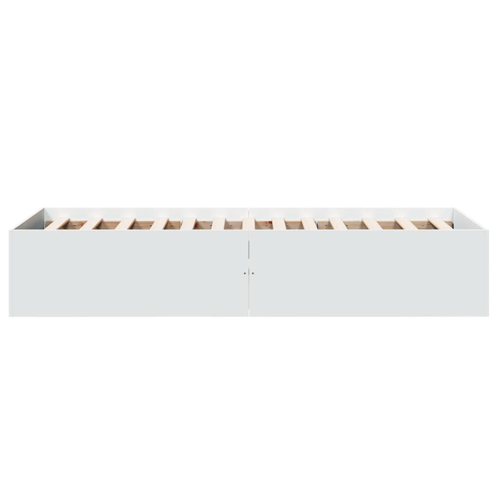 Sengeramme hvit 90x200 cm konstruert tre