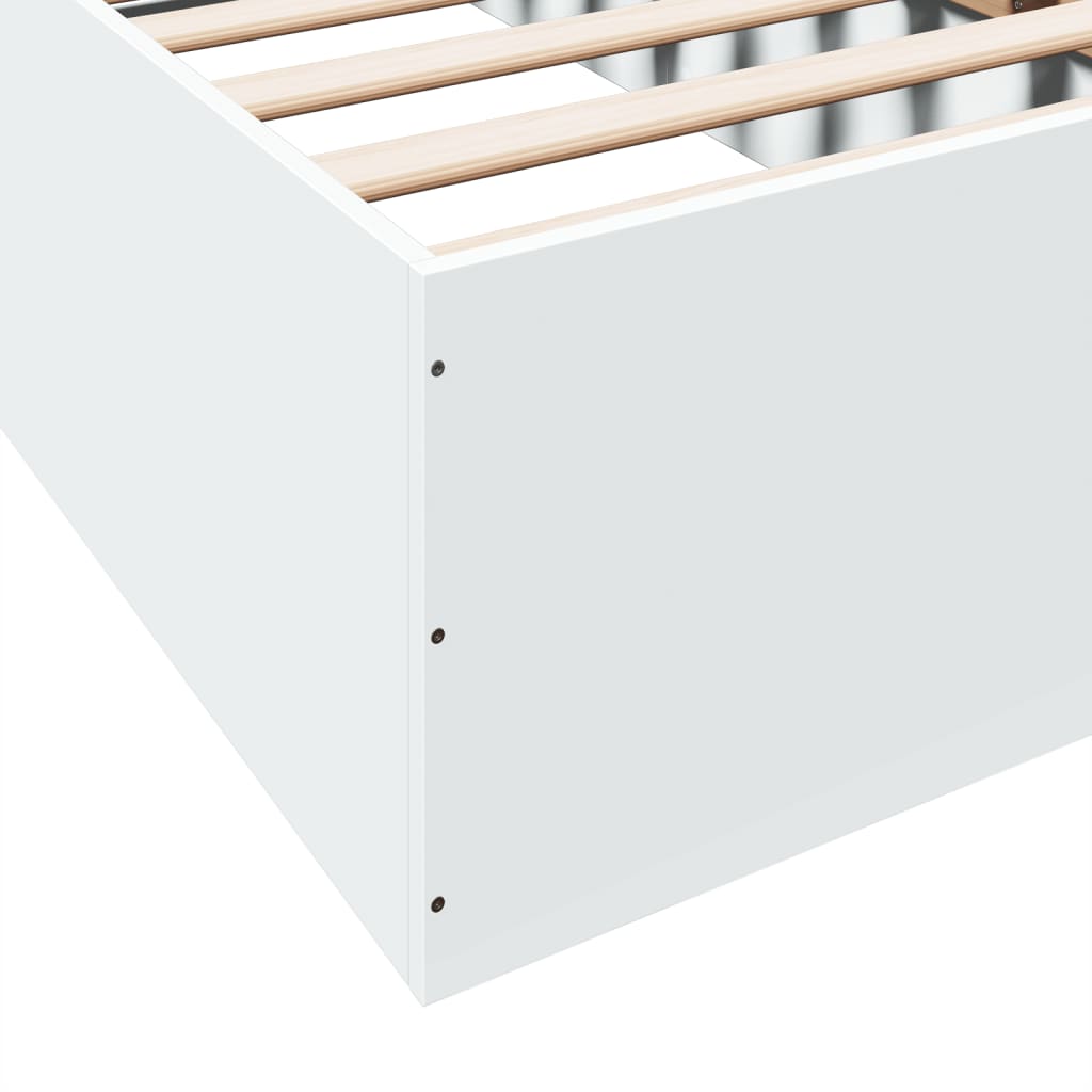 Sengeramme hvit 90x200 cm konstruert tre