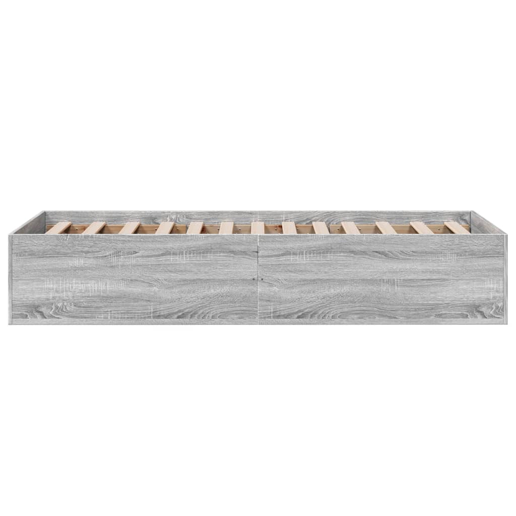 Sengeramme grå sonoma 90x200 cm konstruert tre