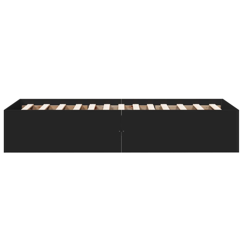 Sengeramme svart 90x190 cm konstruert tre