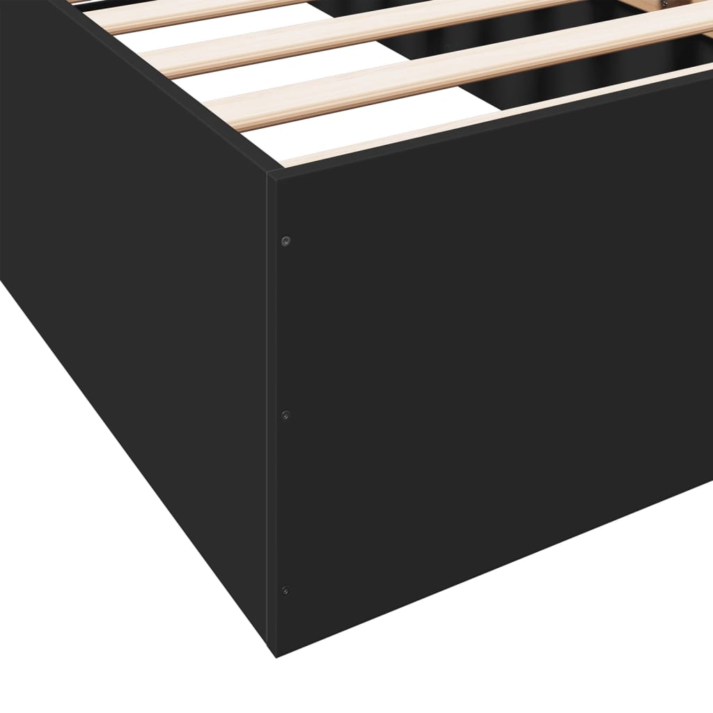 Sengeramme svart 90x190 cm konstruert tre