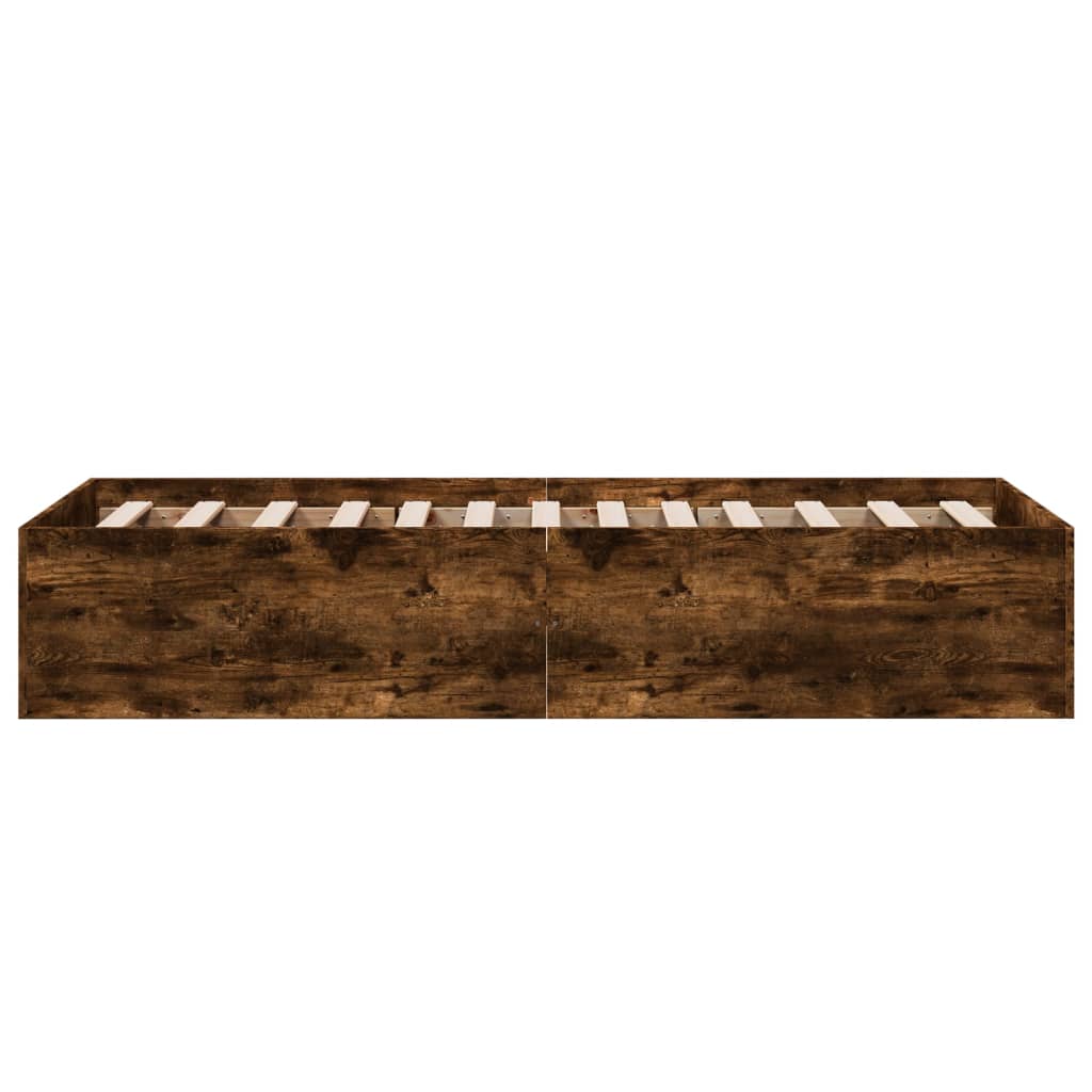 Sengeramme røkt eik 90x190 cm konstruert tre