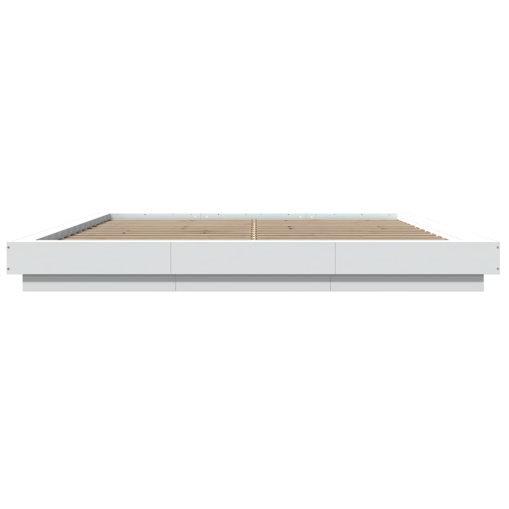 Sengeramme hvit 180x200 cm konstruert tre