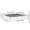 Sengeramme hvit 180x200 cm konstruert tre