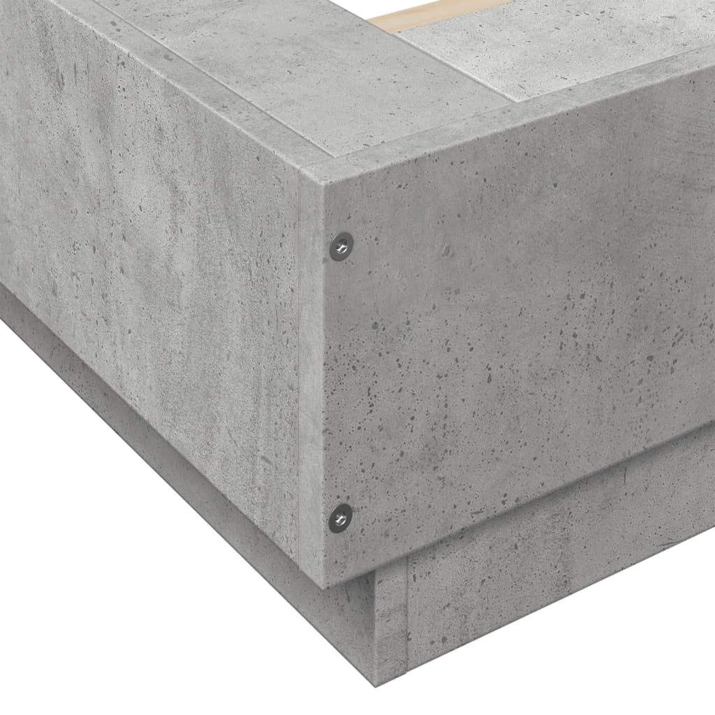 Sengeramme betonggrå 160x200 cm konstruert tre