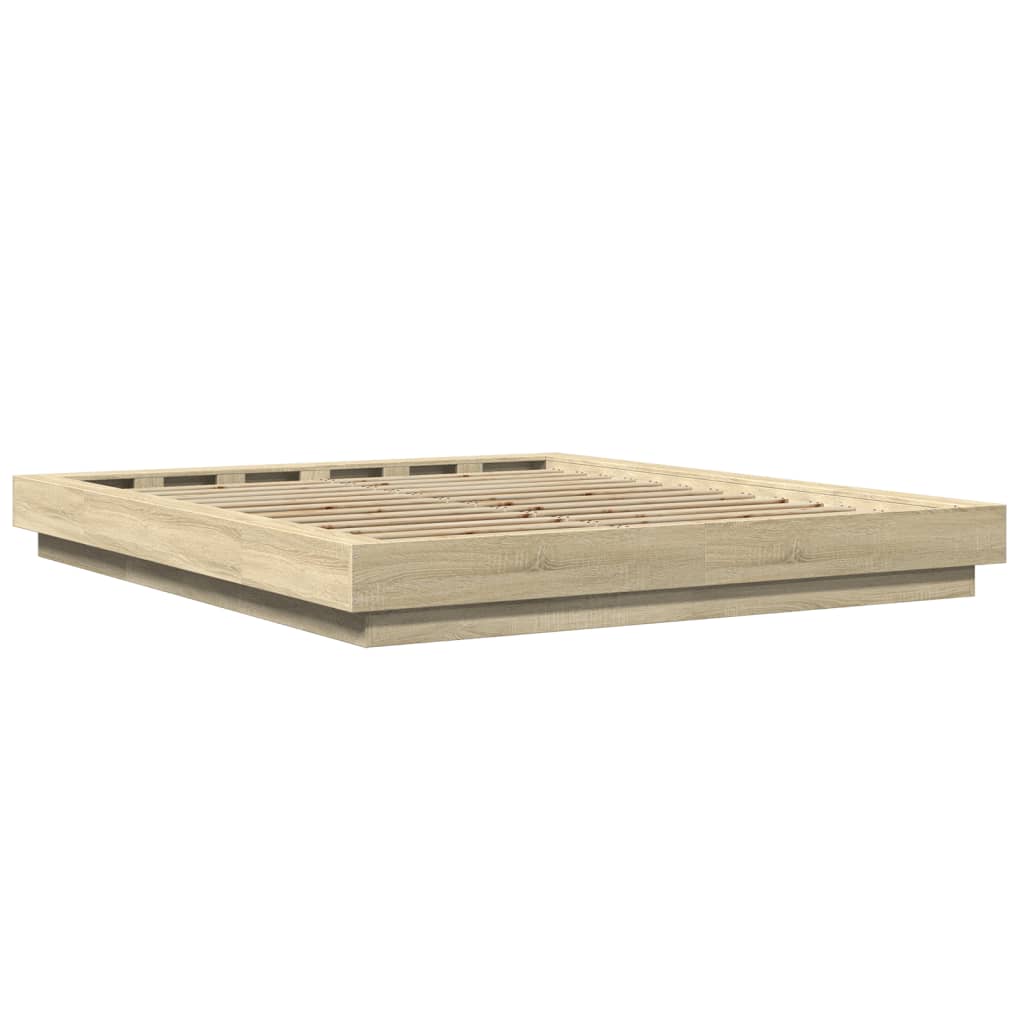 Sengeramme sonoma eik 150x200 cm konstruert tre