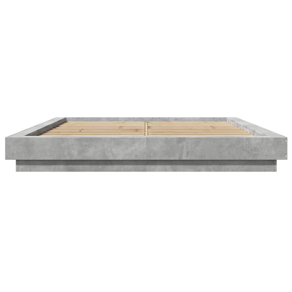 Sengeramme betonggrå 150x200 cm konstruert tre