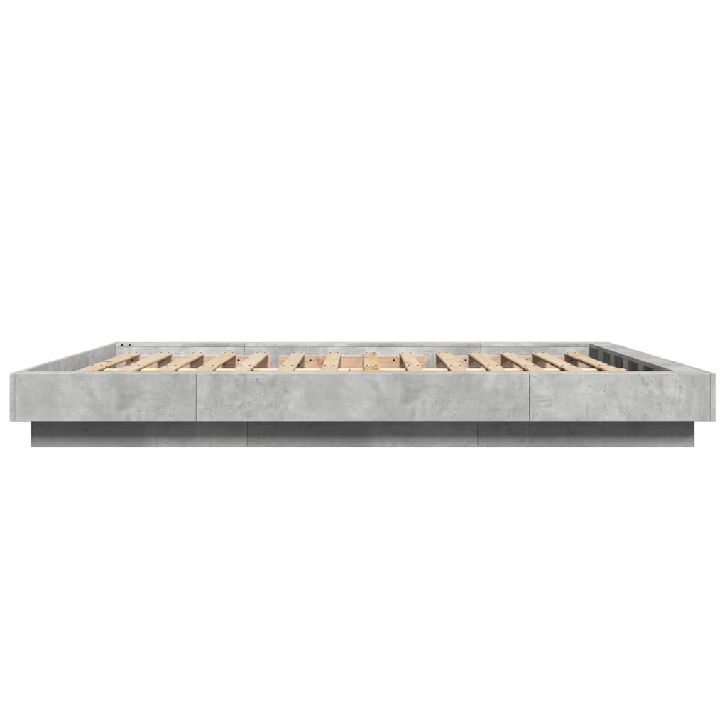 Sengeramme betonggrå 150x200 cm konstruert tre