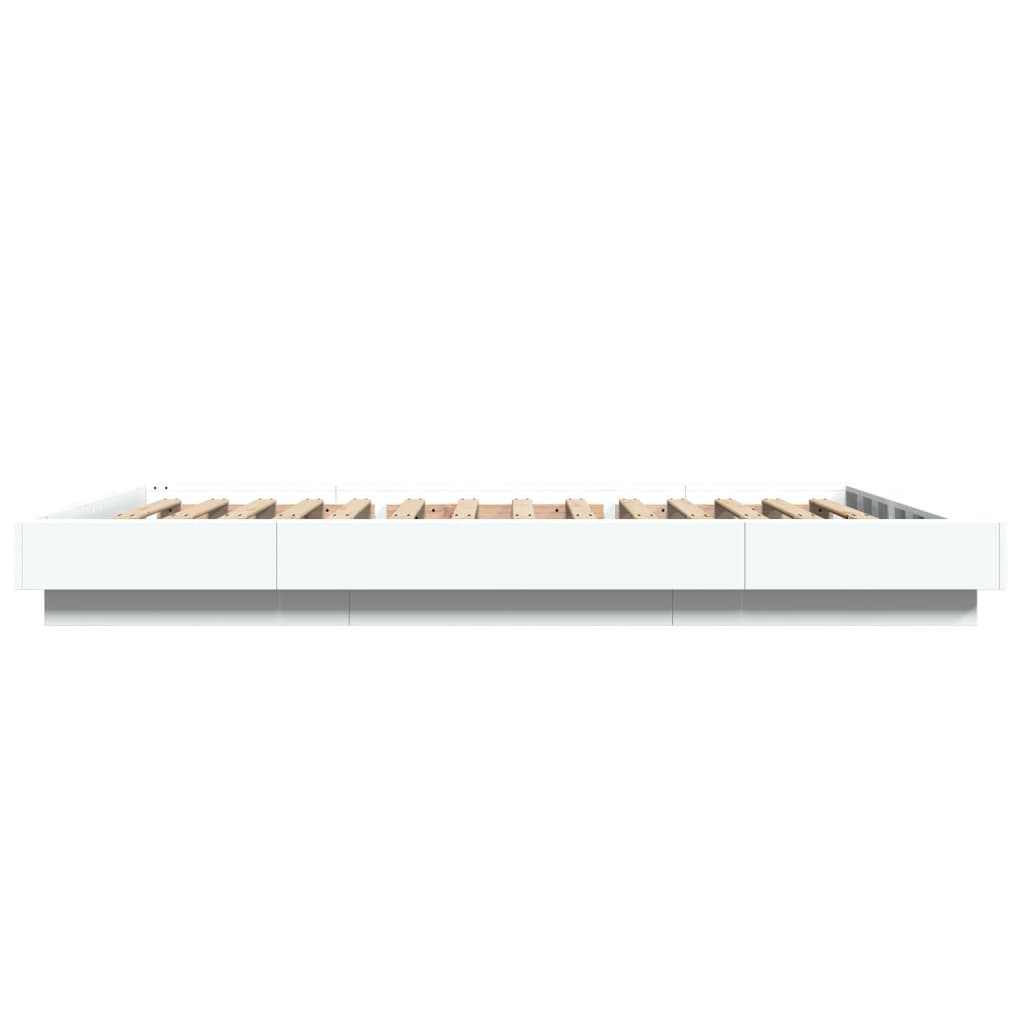Sengeramme hvit 140x200 cm konstruert tre