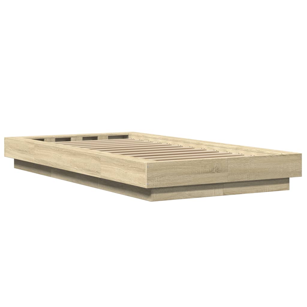 Sengeramme sonoma eik 100x200 cm konstruert tre