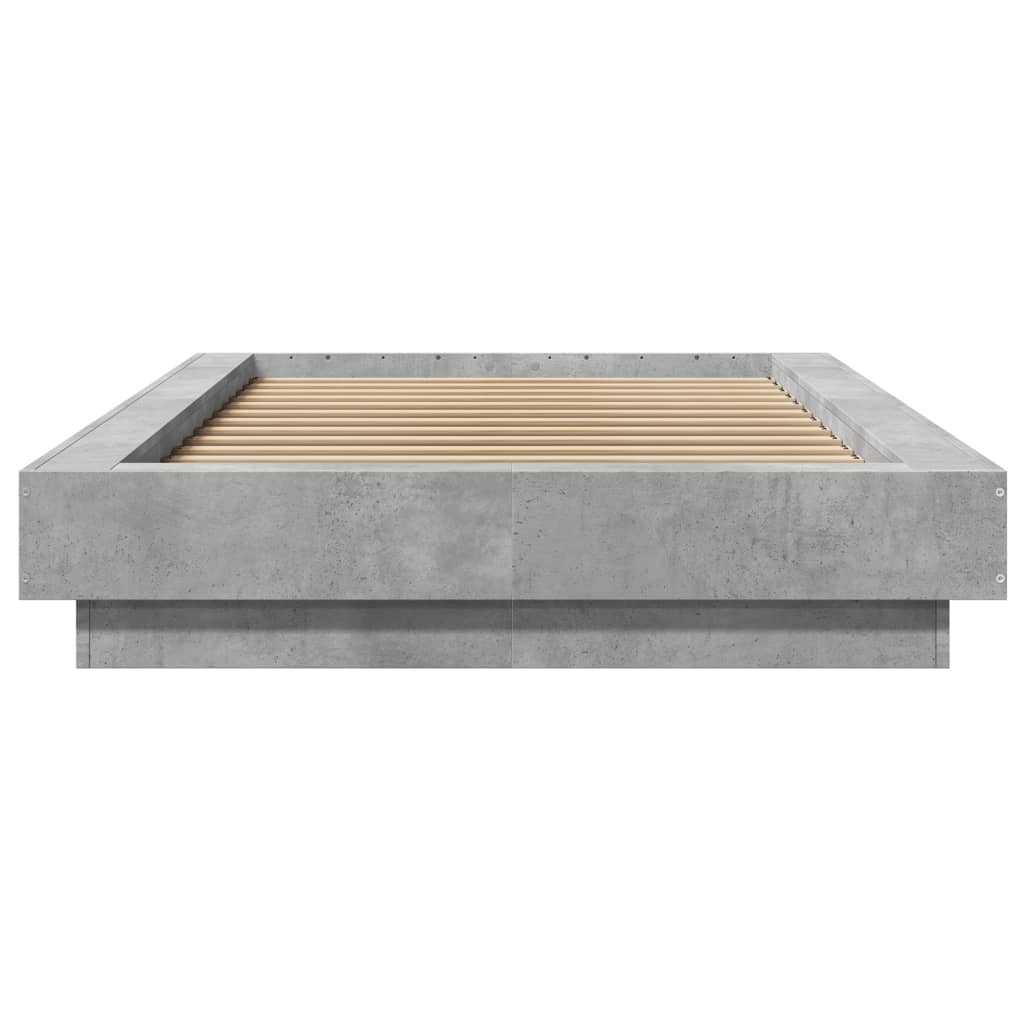 Sengeramme betonggrå 100x200 cm konstruert tre
