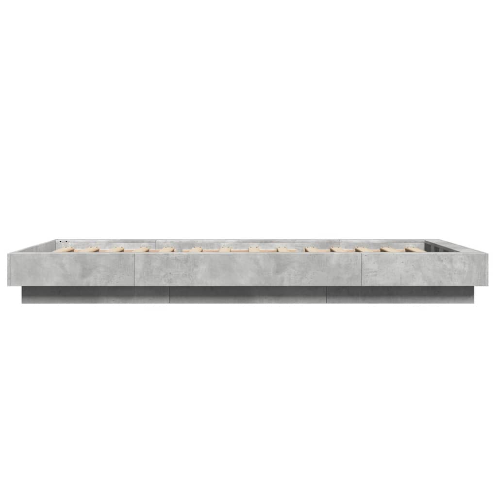 Sengeramme betonggrå 100x200 cm konstruert tre