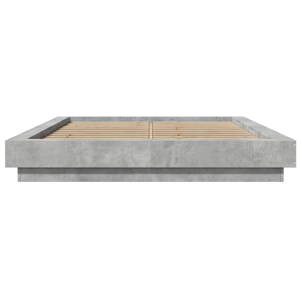 Sengeramme betonggrå 140x190 cm konstruert tre