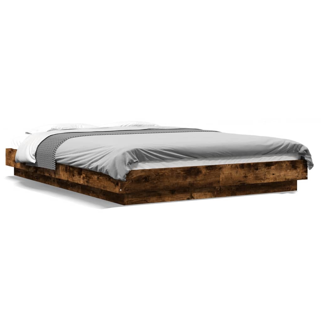 Sengeramme røkt eik 140x190 cm konstruert tre
