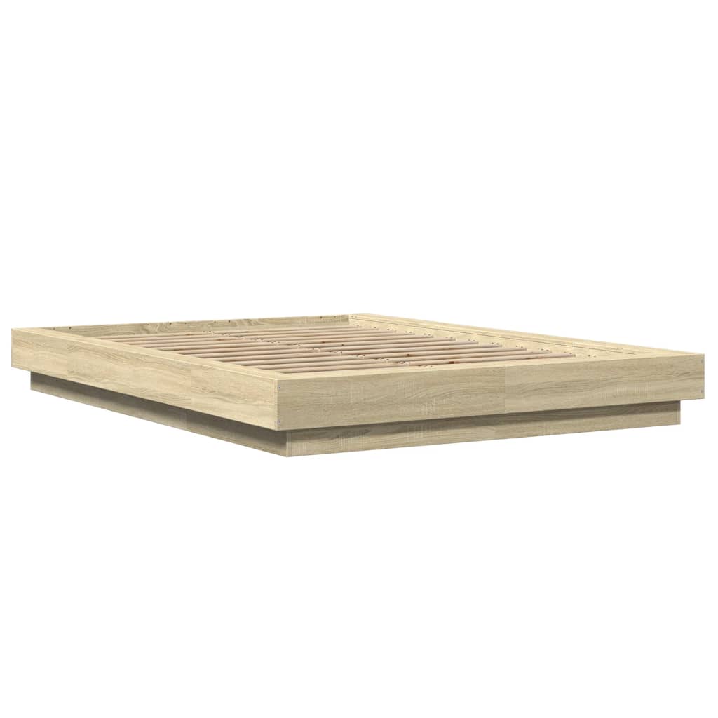 Sengeramme sonoma eik 120x190 cm konstruert tre
