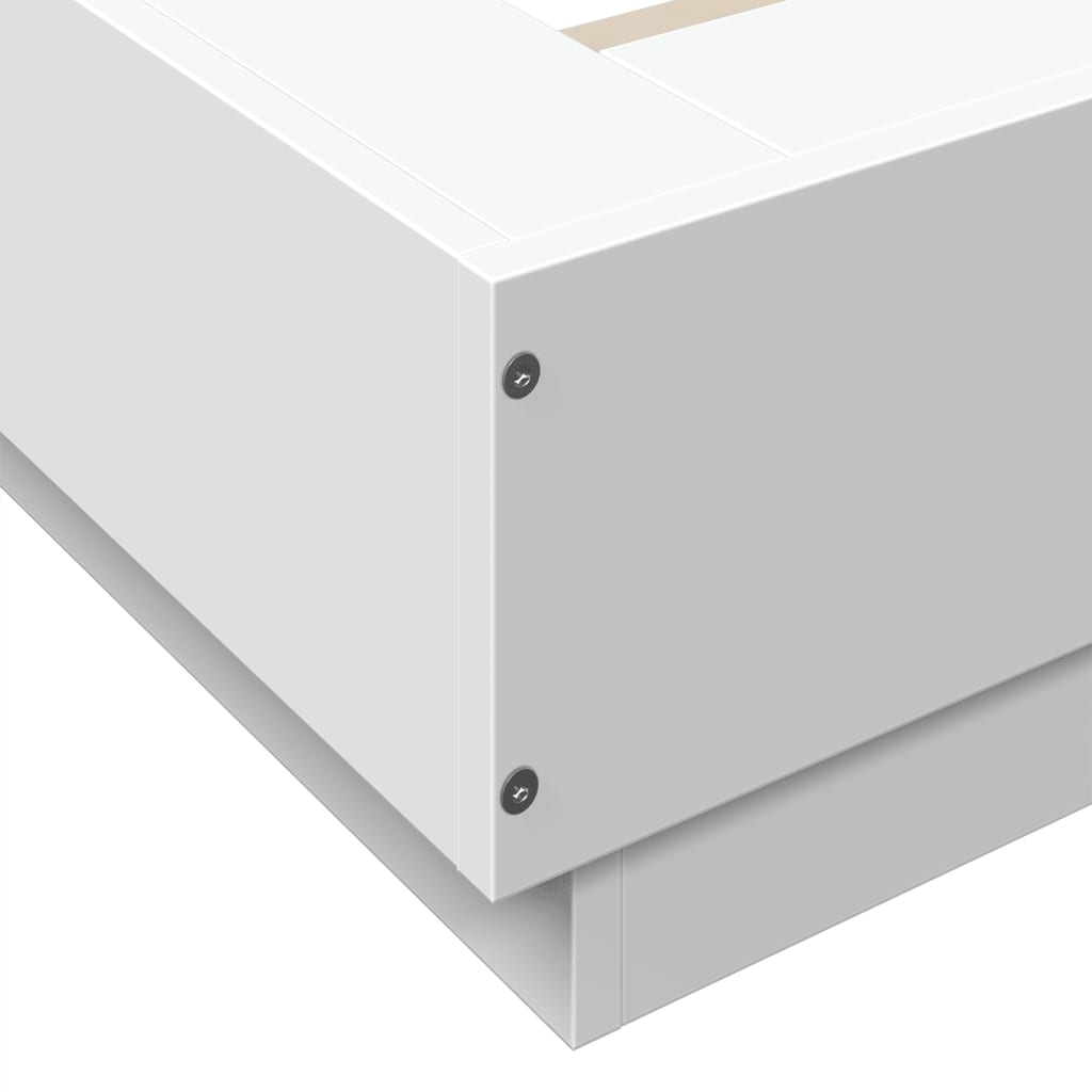 Sengeramme hvit 90x190 cm konstruert tre