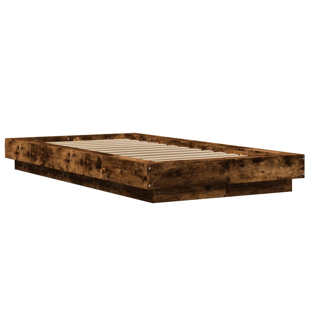 Sengeramme røkt eik 90x190 cm konstruert tre