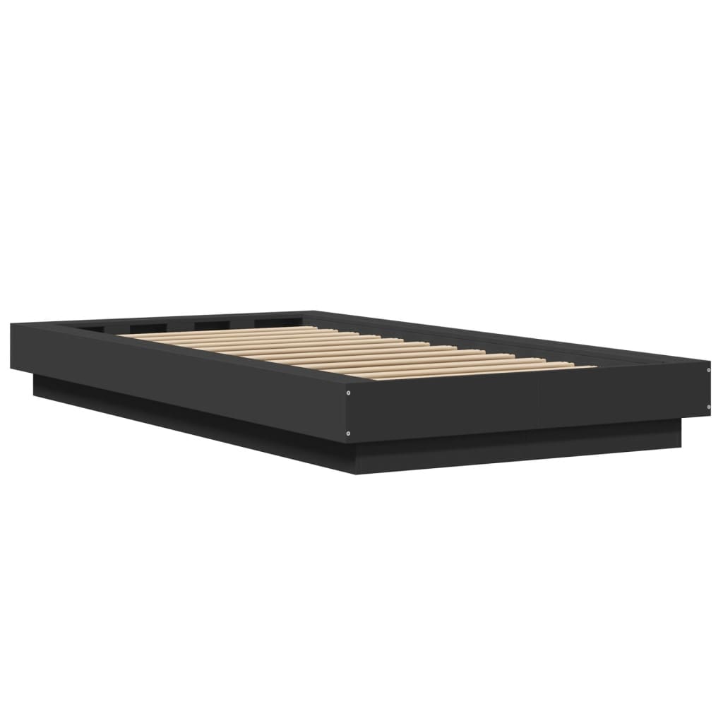 Sengeramme svart 75x190 cm konstruert tre