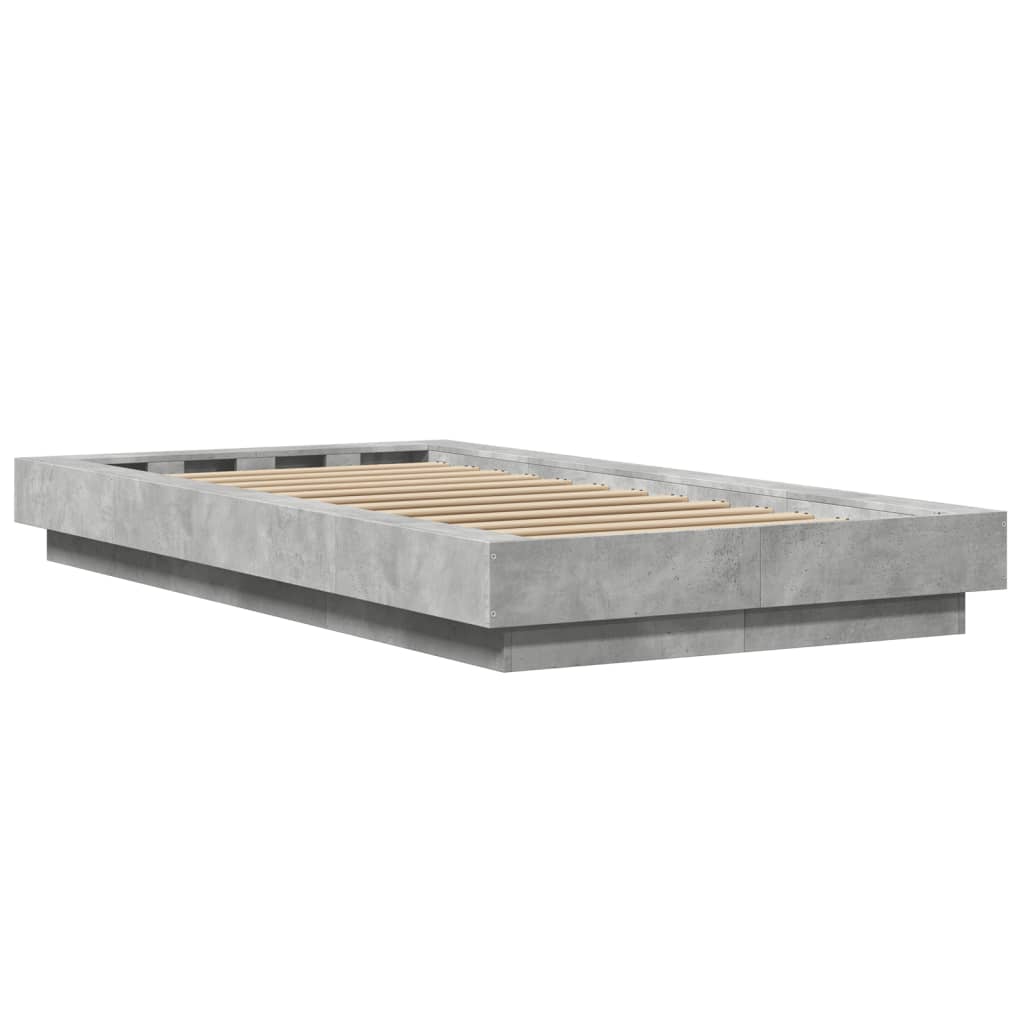 Sengeramme betonggrå 75x190 cm konstruert tre