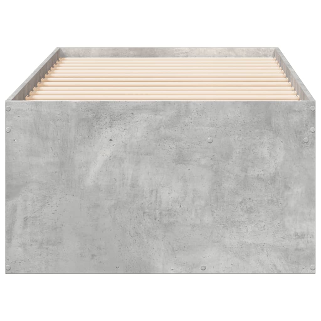 Dagseng med skuffer uten Madrass betonggrå 75x190 cm