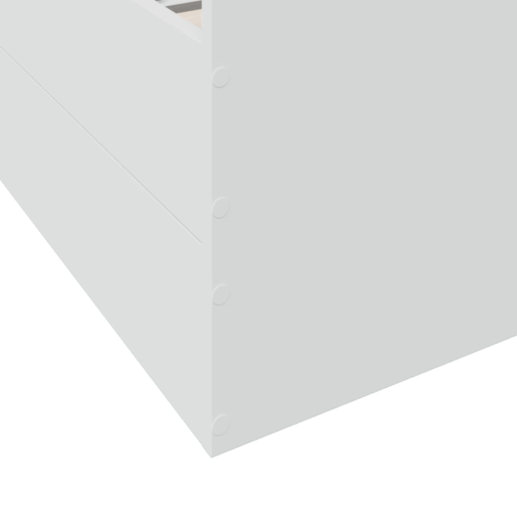 Sengeramme med skuffer hvit 90x200 cm konstruert tre