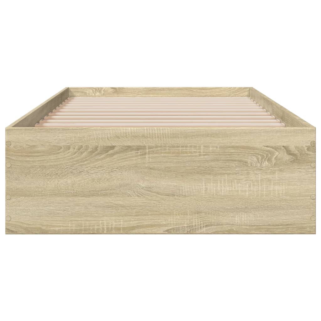 Sengeramme med skuffer sonoma eik 90x200 cm konstruert tre