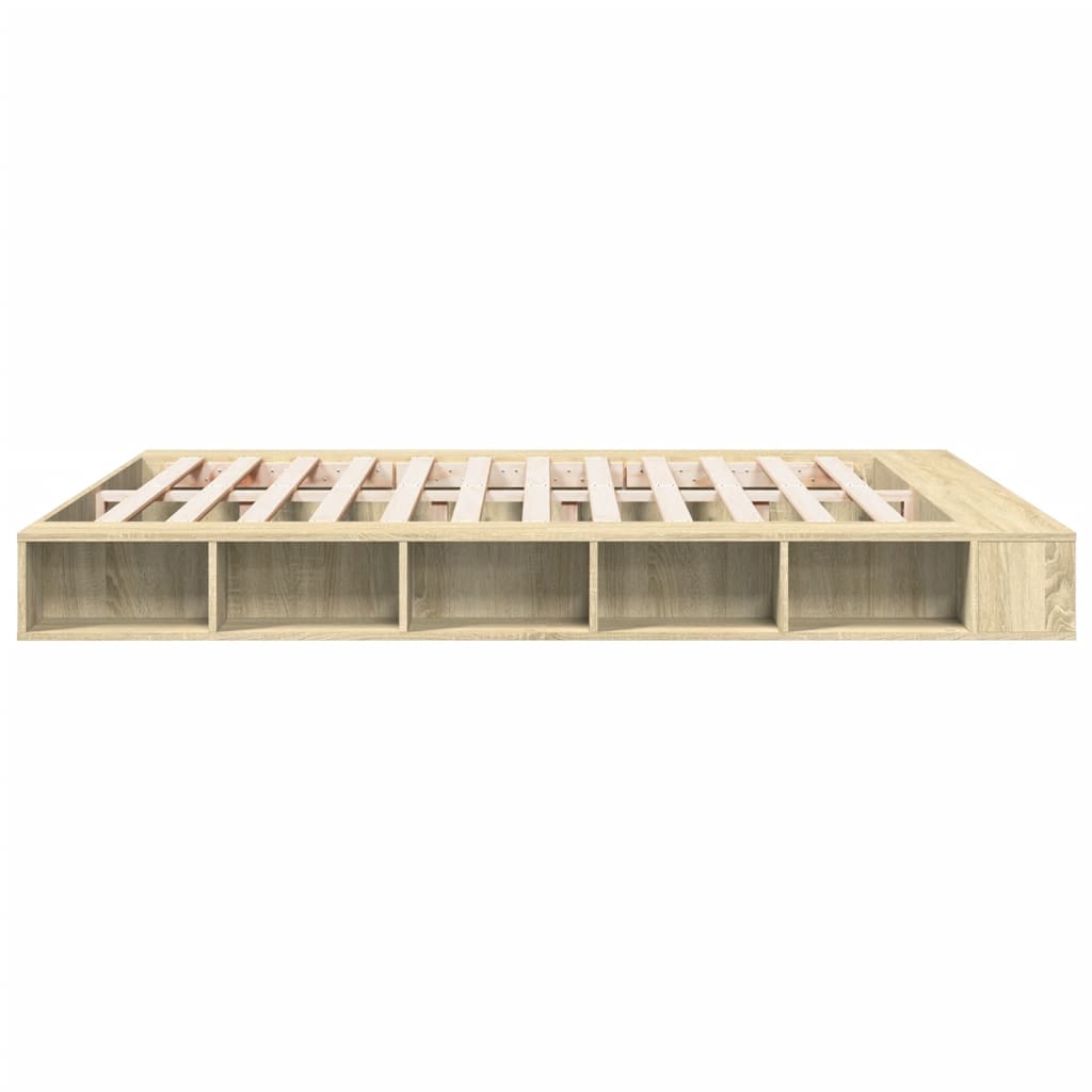 Sengeramme sonoma eik 200x200 cm konstruert tre