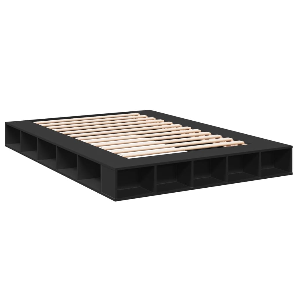 Sengeramme svart 160x200 cm konstruert tre