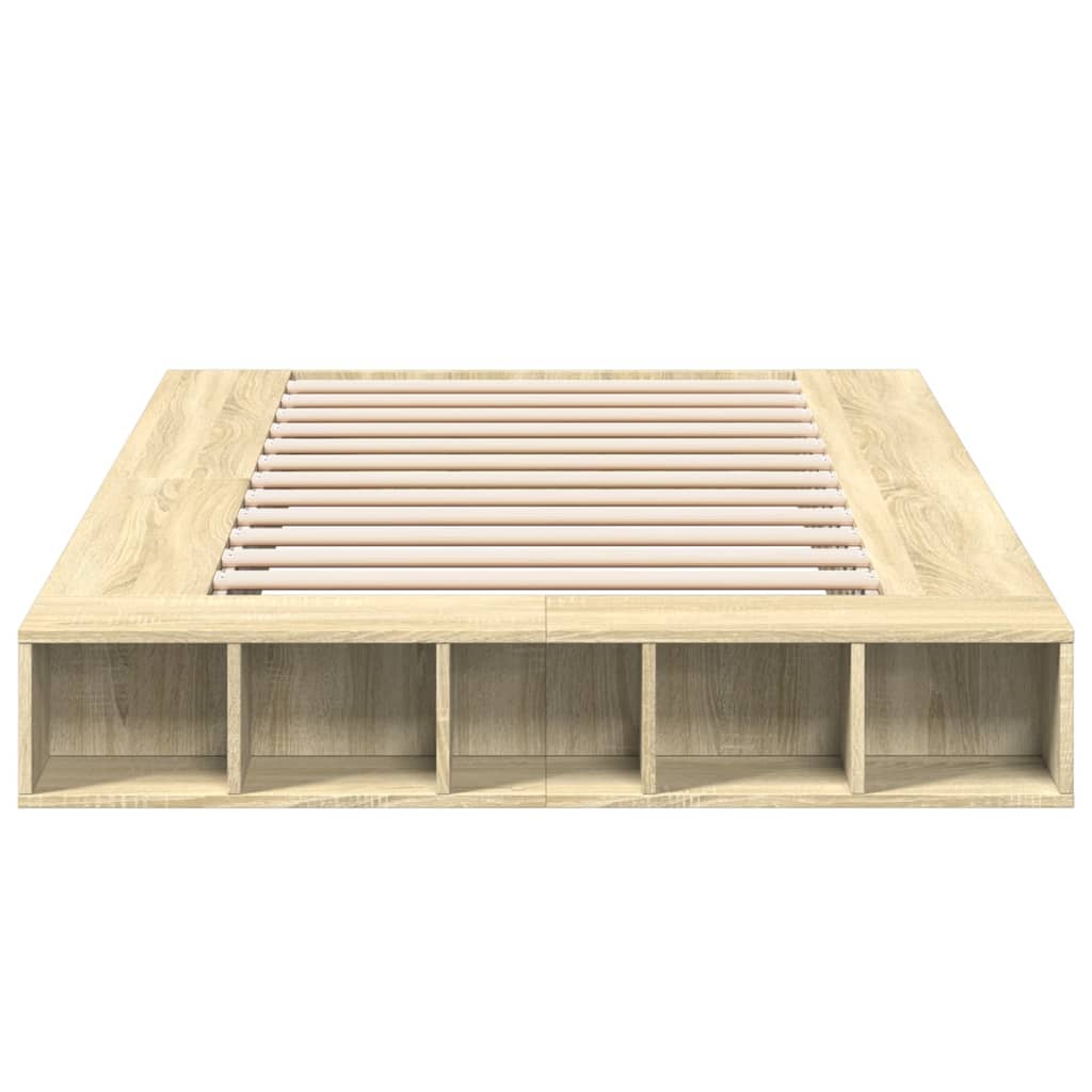 Sengeramme sonoma eik 120x200 cm konstruert tre