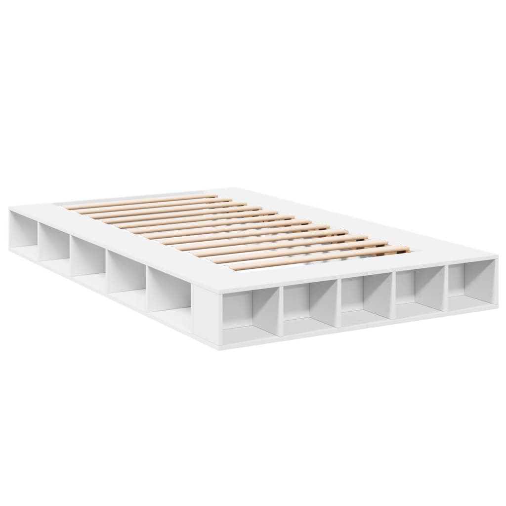 Sengeramme hvit 135x190 cm konstruert tre
