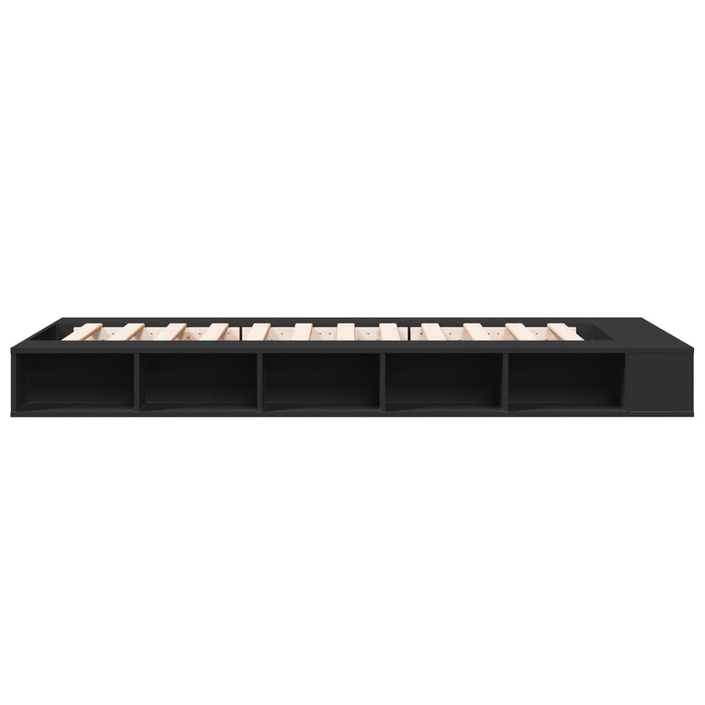 Sengeramme svart 90x190 cm konstruert tre