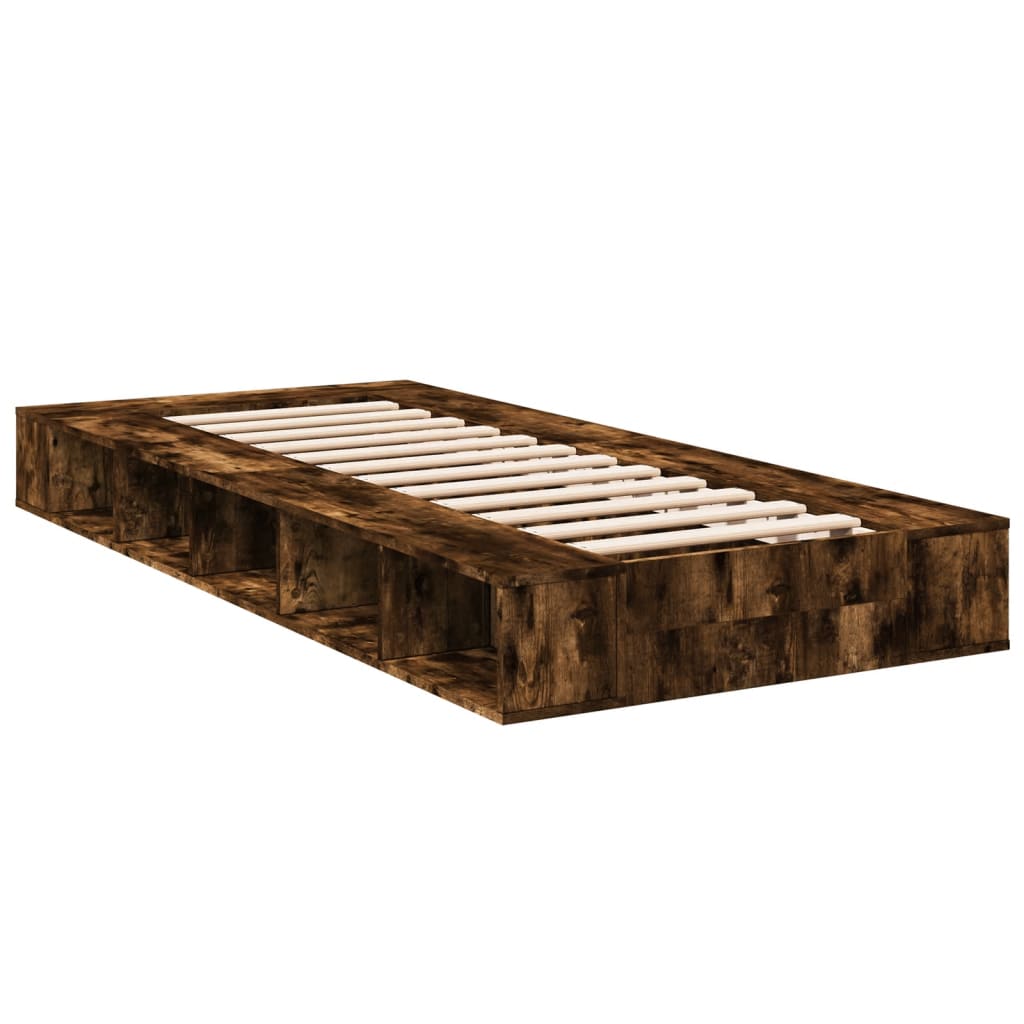 Sengeramme røkt eik 75x190 cm konstruert tre