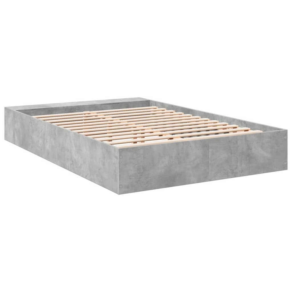 Sengeramme betonggrå 160x200 cm konstruert tre