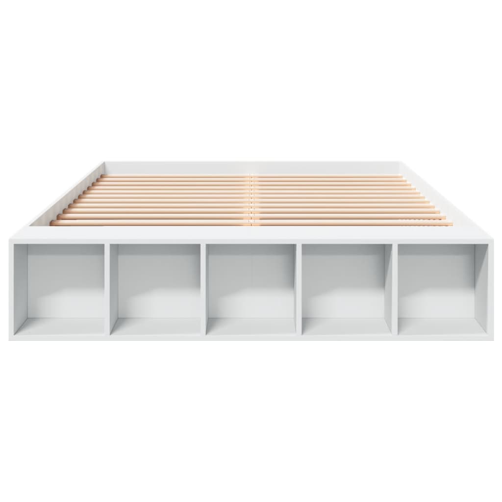 Sengeramme hvit 150x200 cm konstruert tre