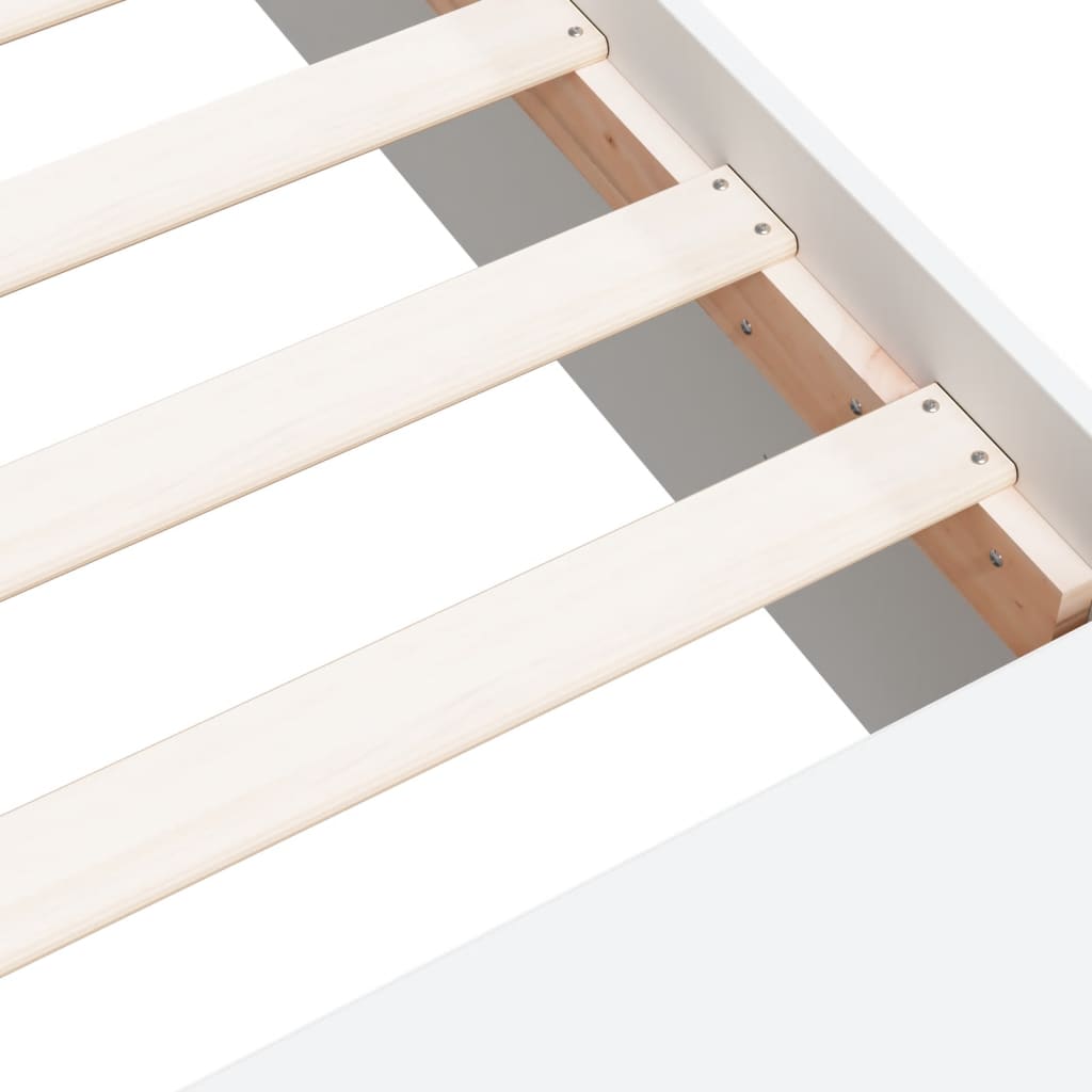 Sengeramme hvit 150x200 cm konstruert tre