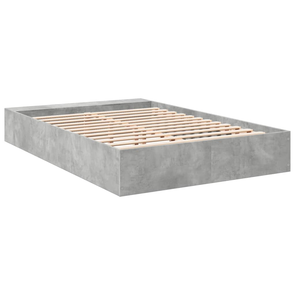 Sengeramme betonggrå 150x200 cm konstruert tre