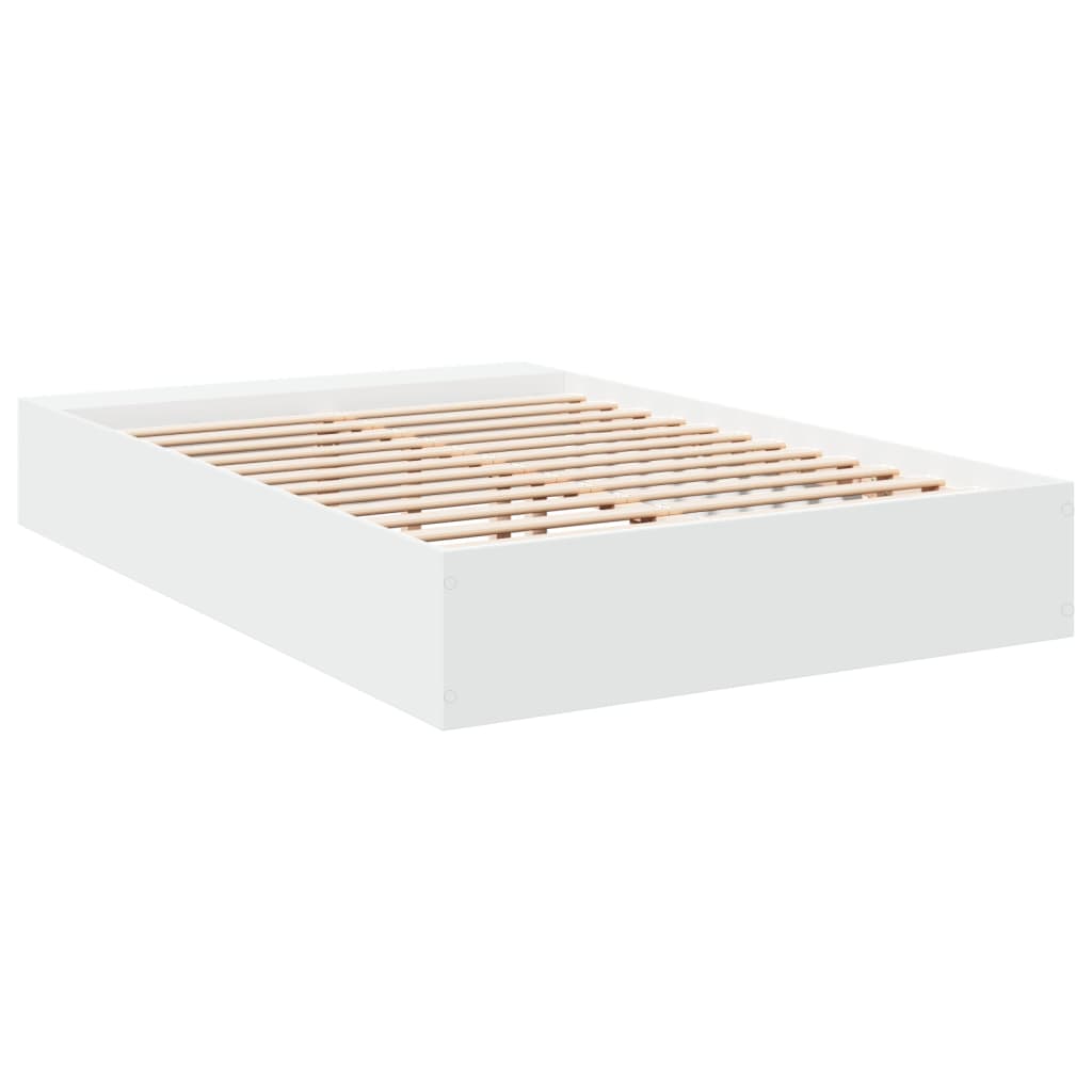 Sengeramme hvit 135x190 cm konstruert tre