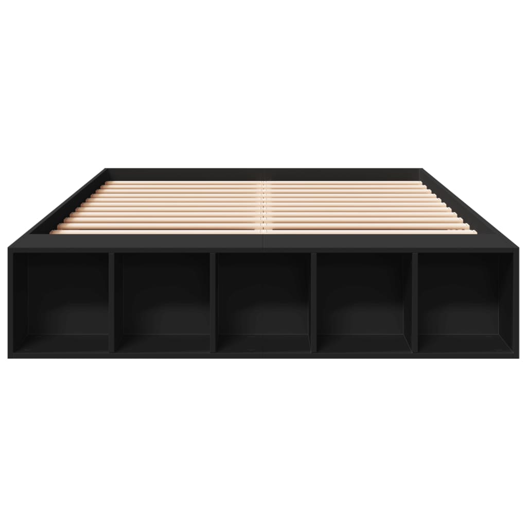 Sengeramme svart 120x190 cm konstruert tre
