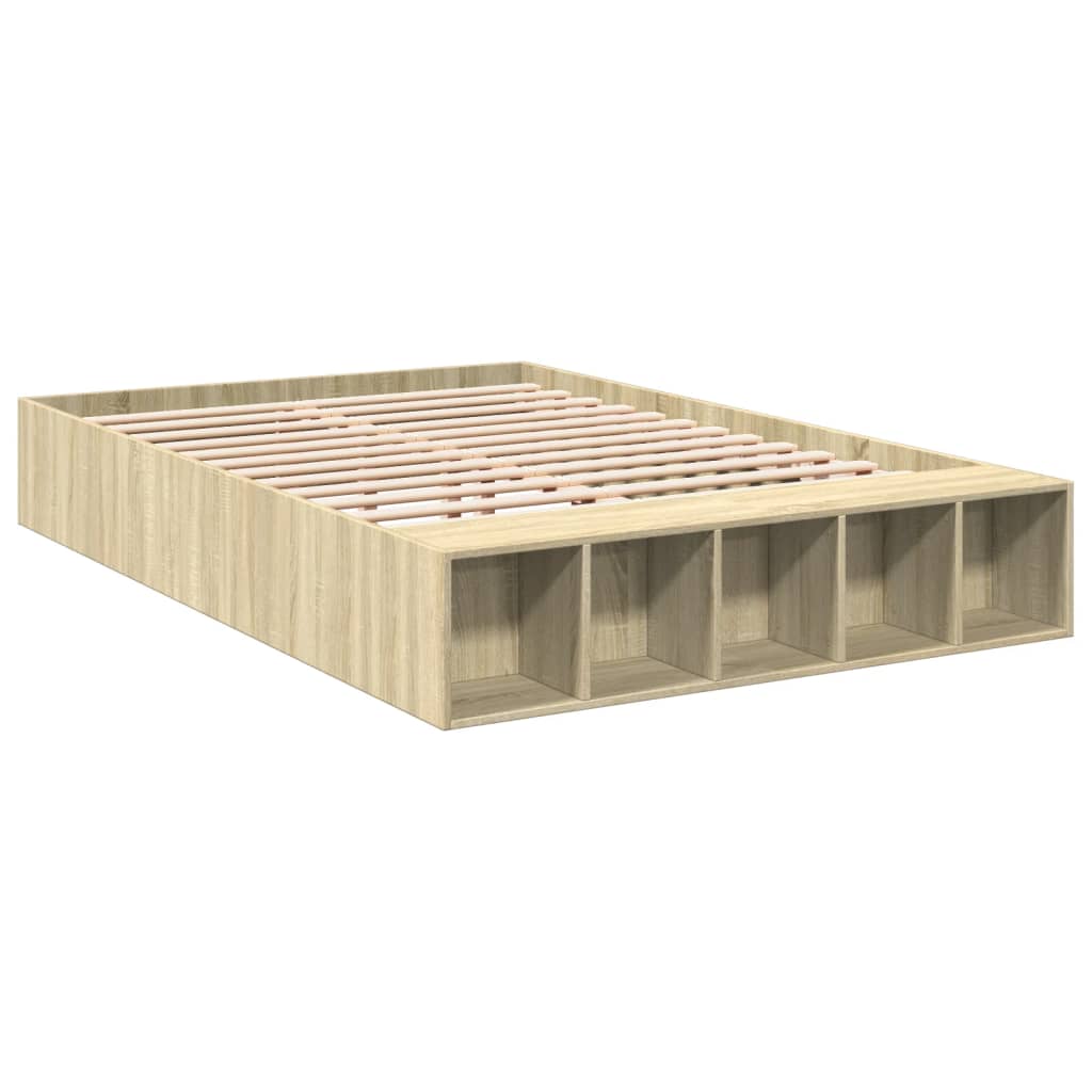 Sengeramme sonoma eik 120x190 cm konstruert tre