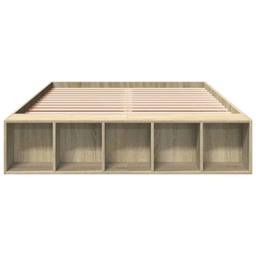Sengeramme sonoma eik 120x190 cm konstruert tre