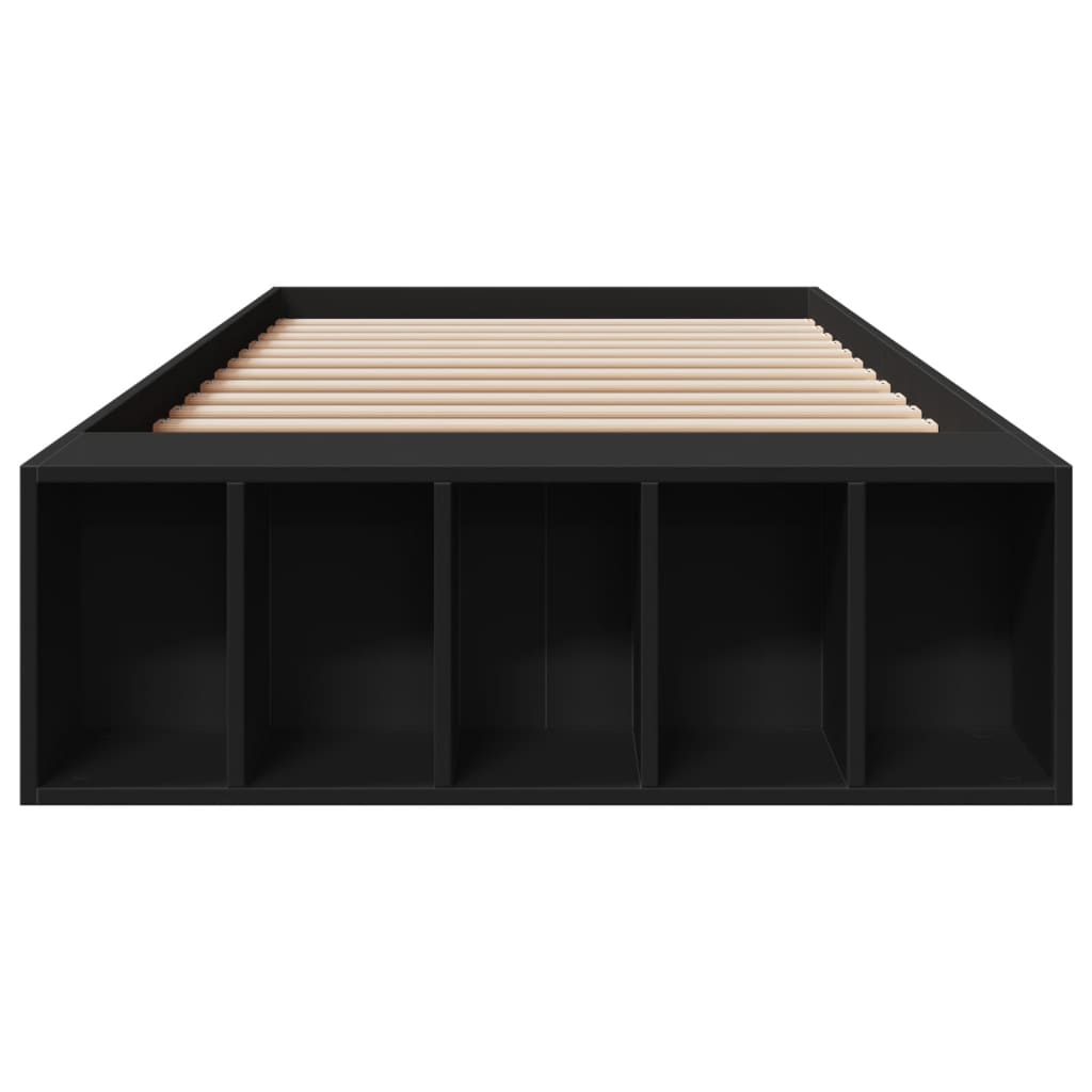 Sengeramme svart 100x200 cm konstruert tre