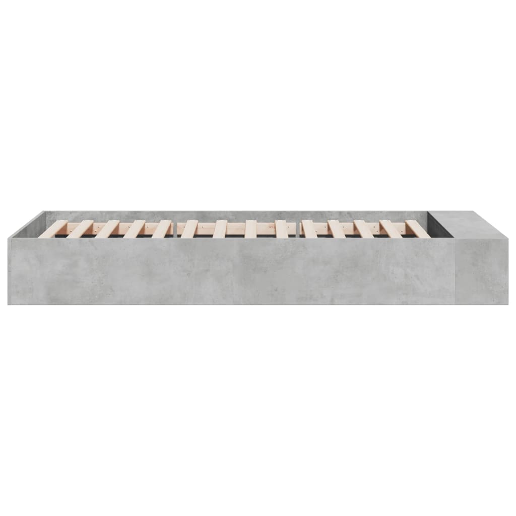 Sengeramme betonggrå 100x200 cm konstruert tre