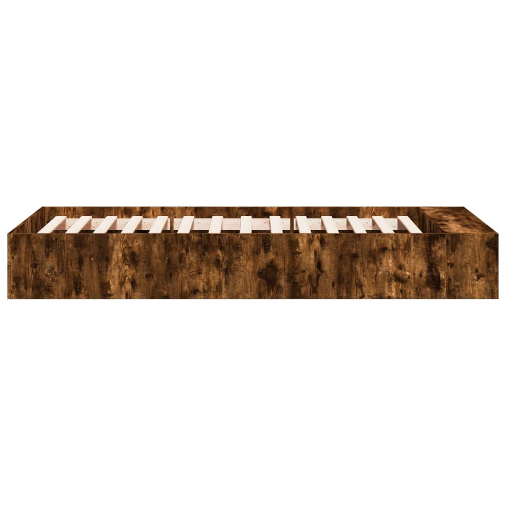 Sengeramme røkt eik 100x200 cm konstruert tre