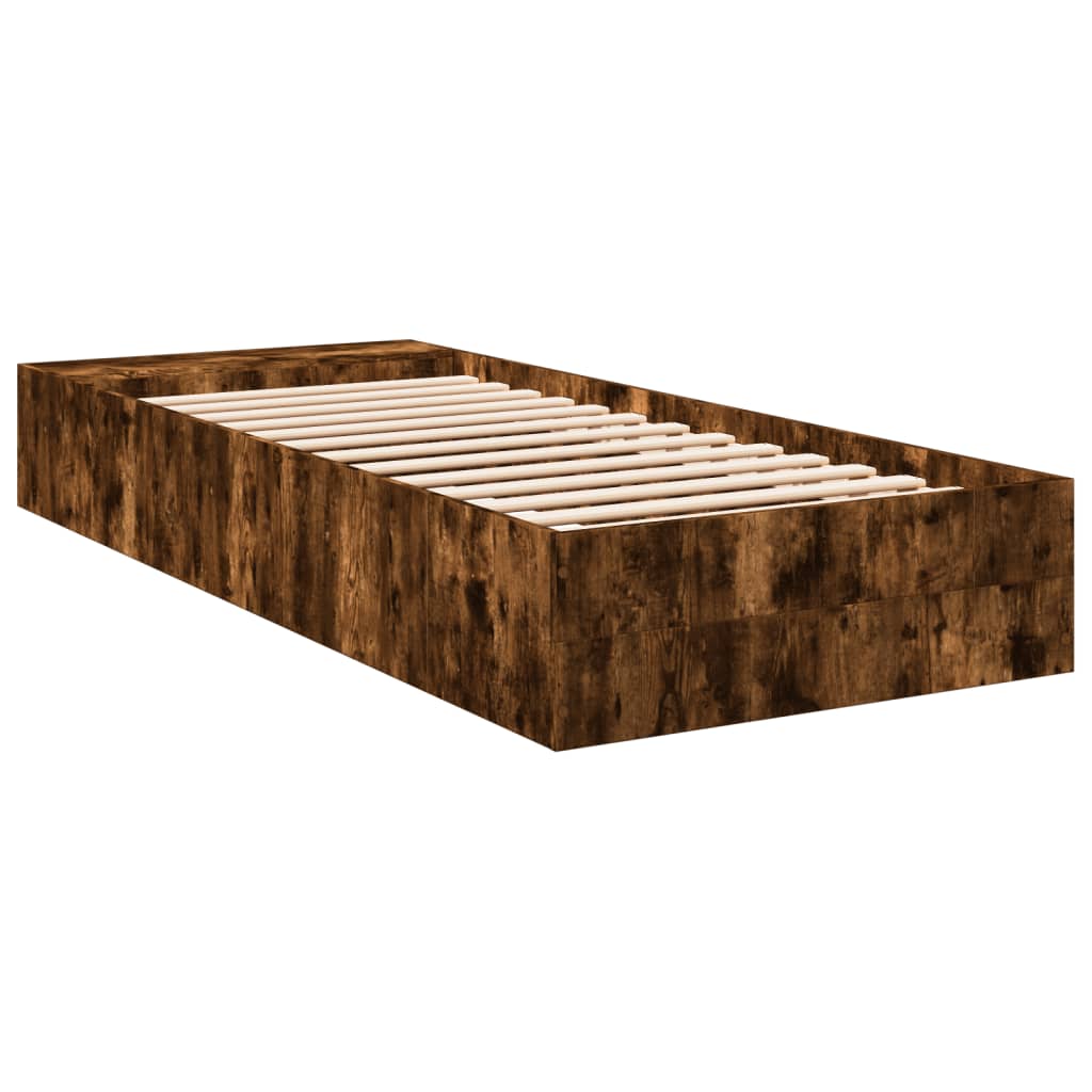 Sengeramme røkt eik 100x200 cm konstruert tre