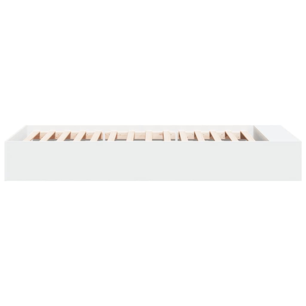 Sengeramme hvit 75x190 cm konstruert tre