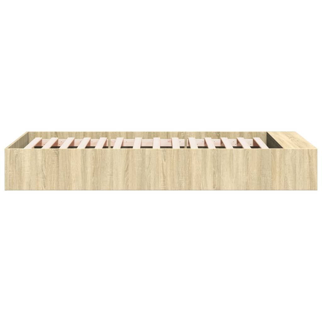 Sengeramme sonoma eik 75x190 cm konstruert tre
