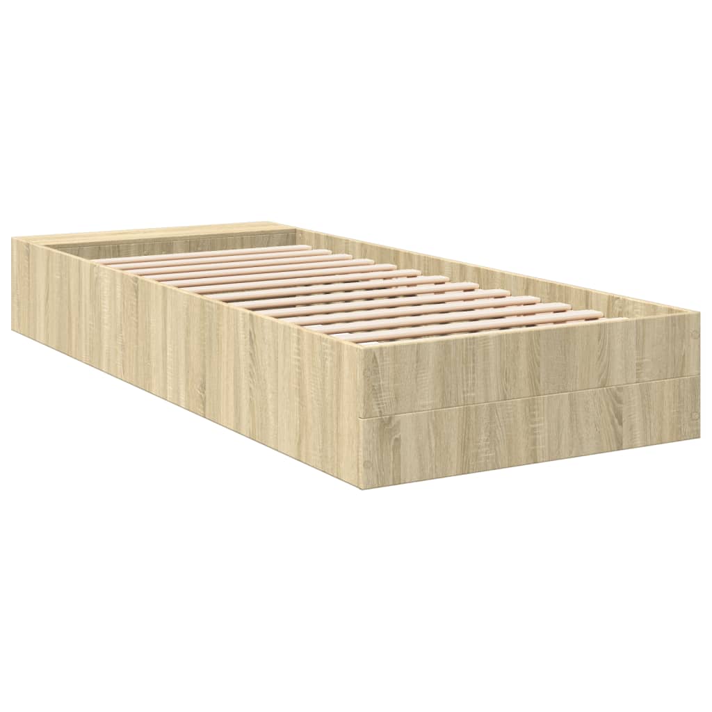 Sengeramme sonoma eik 75x190 cm konstruert tre