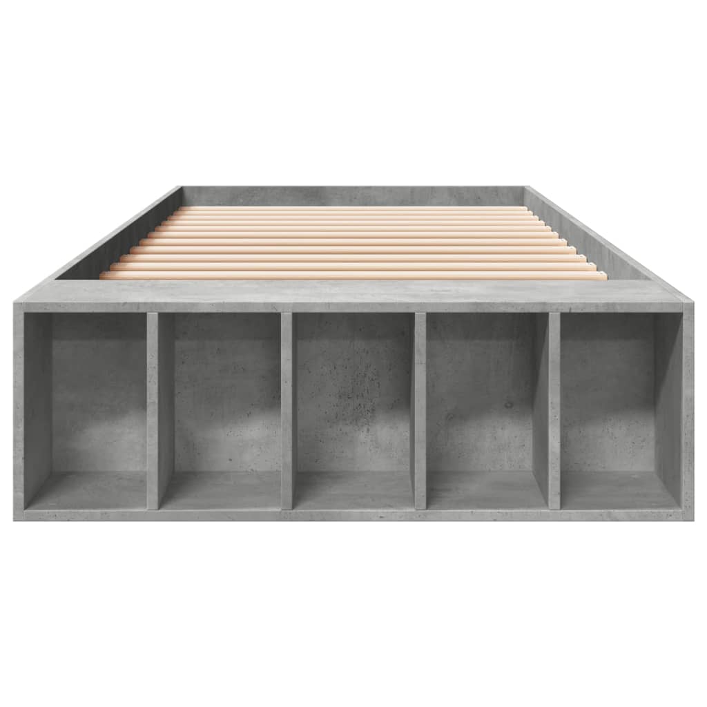 Sengeramme betonggrå 75x190 cm konstruert tre